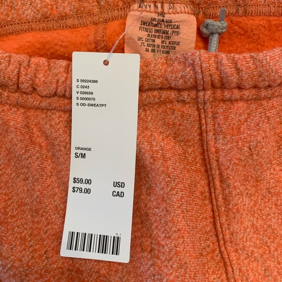 Urban Outfitters Men’s Orange Sweatpants NWT - Picture 2 of 3